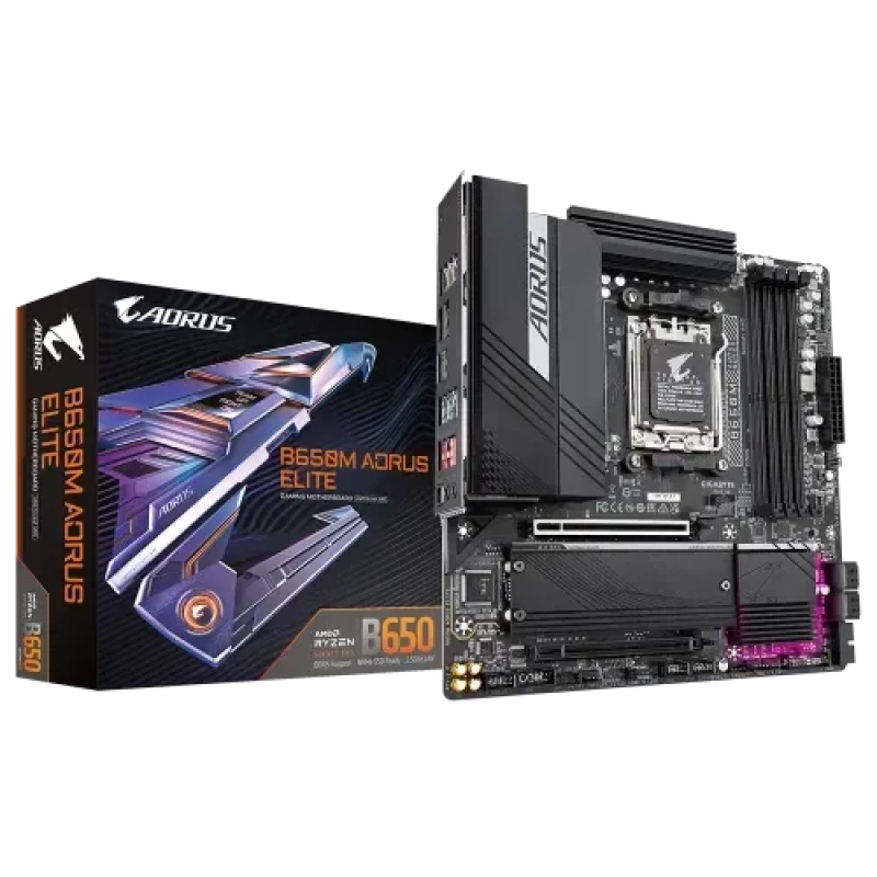 GIGABYTE B650M AORUS ELITE DDR5 AM5 DDR5 Micro-ATX Motherboard